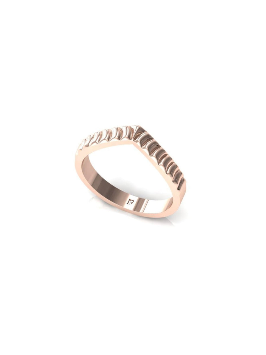 Golden Wing skinny ring, rose gold