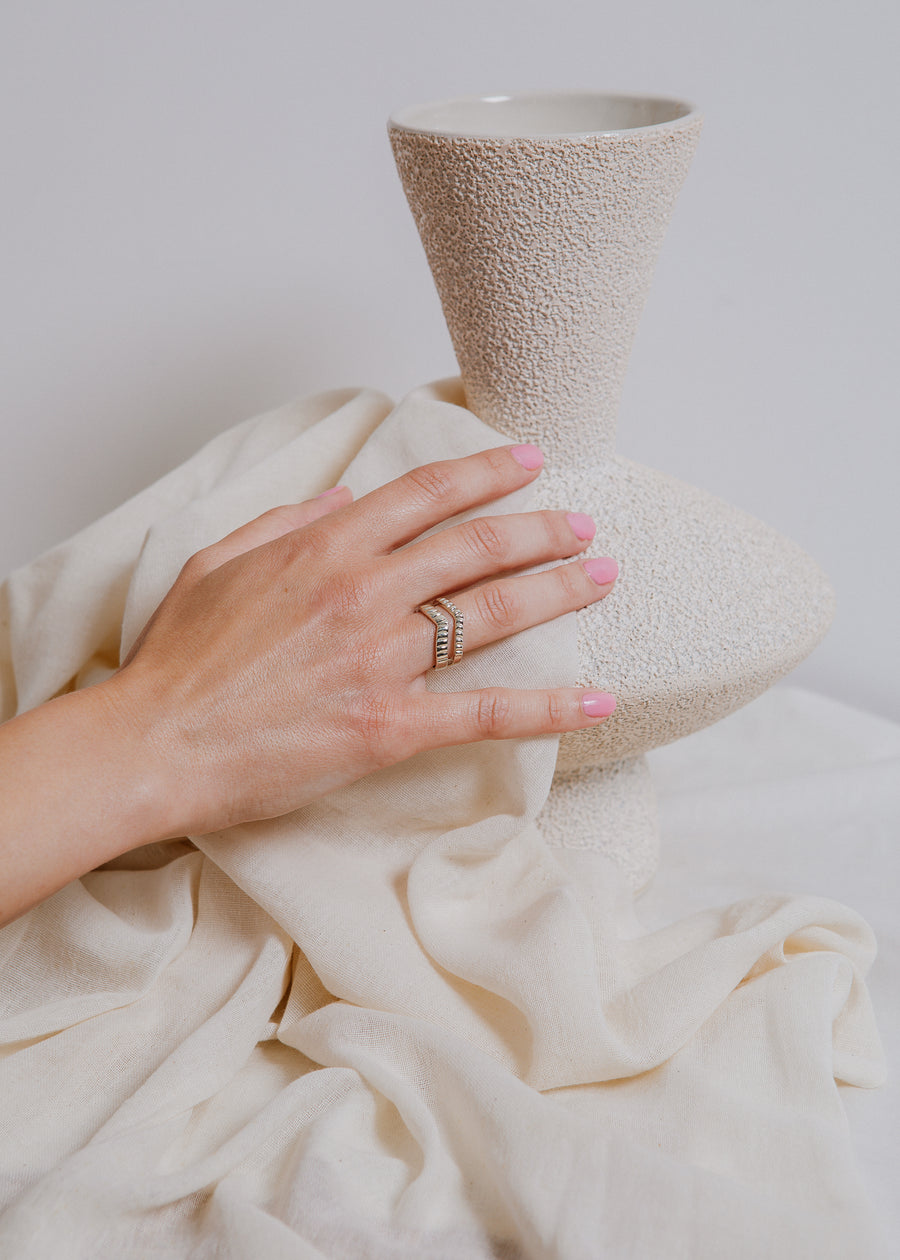 Golden Wing classic ring, sterling silver